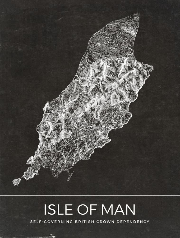 Isle Of Man Map by Nicholas — canvas wall art