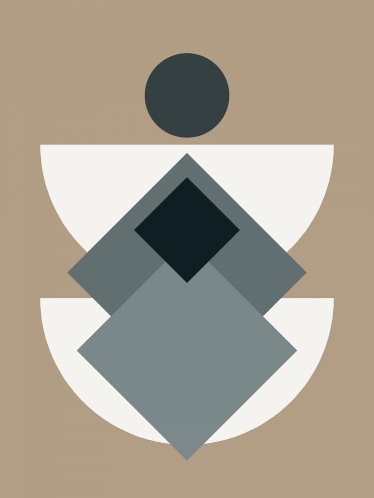 Modern Geometric Shapes by Little Dean — canvas wall art