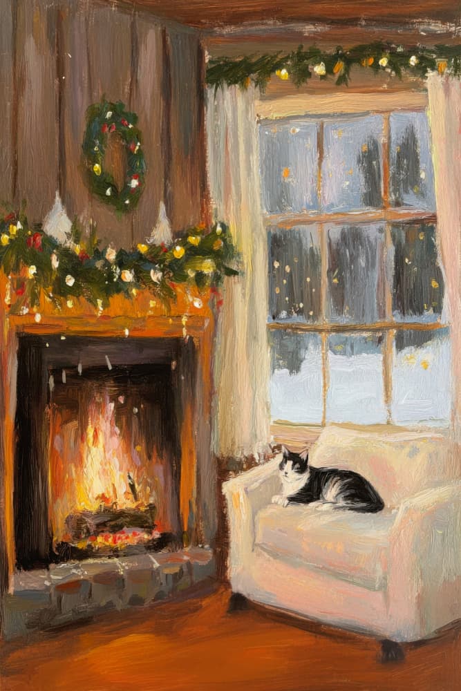 Chillincat by Treechild — canvas wall art