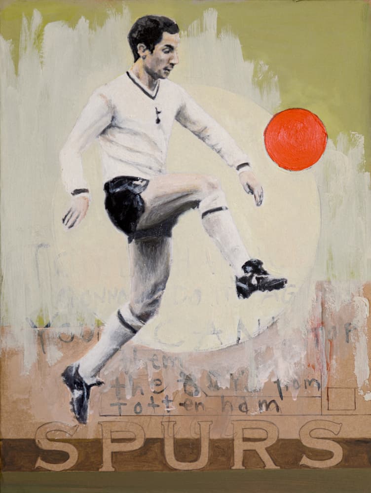 Vintage Soccer Player Kick by David Diehl — canvas wall art