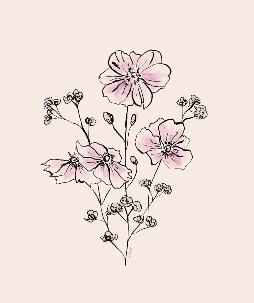 Wild Roses Bouquet by Anis Illustration — canvas wall art