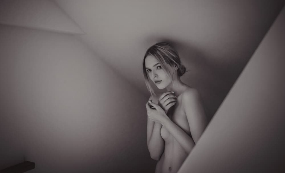 Elegant Pensive Nude by Arkadiy Kurta — canvas wall art