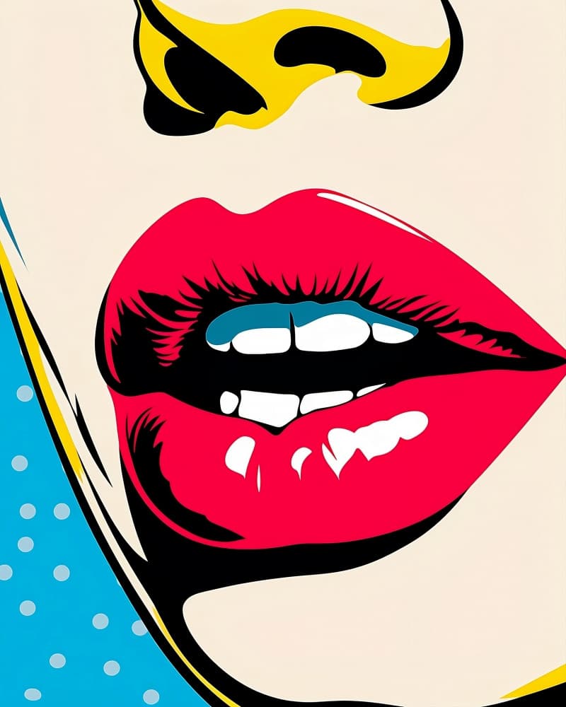Bold Pop Art Smile by Emiliano Deificus — canvas wall art