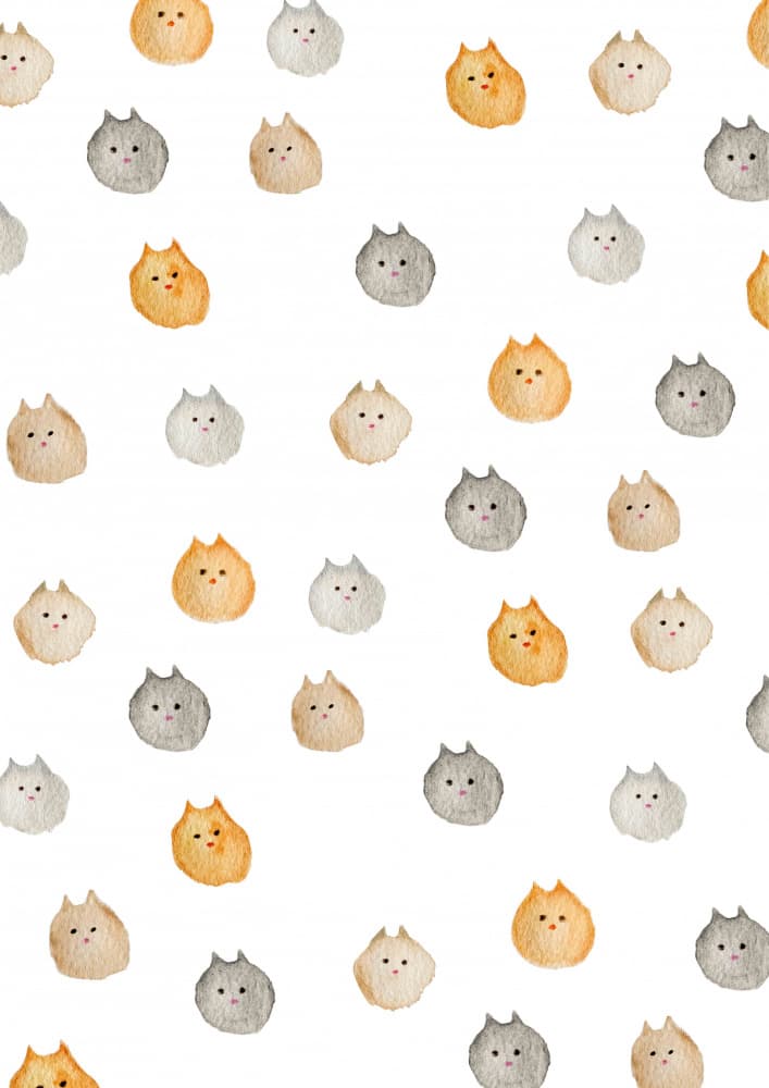 Cat Pattern2big by Christina Misuro — canvas wall art