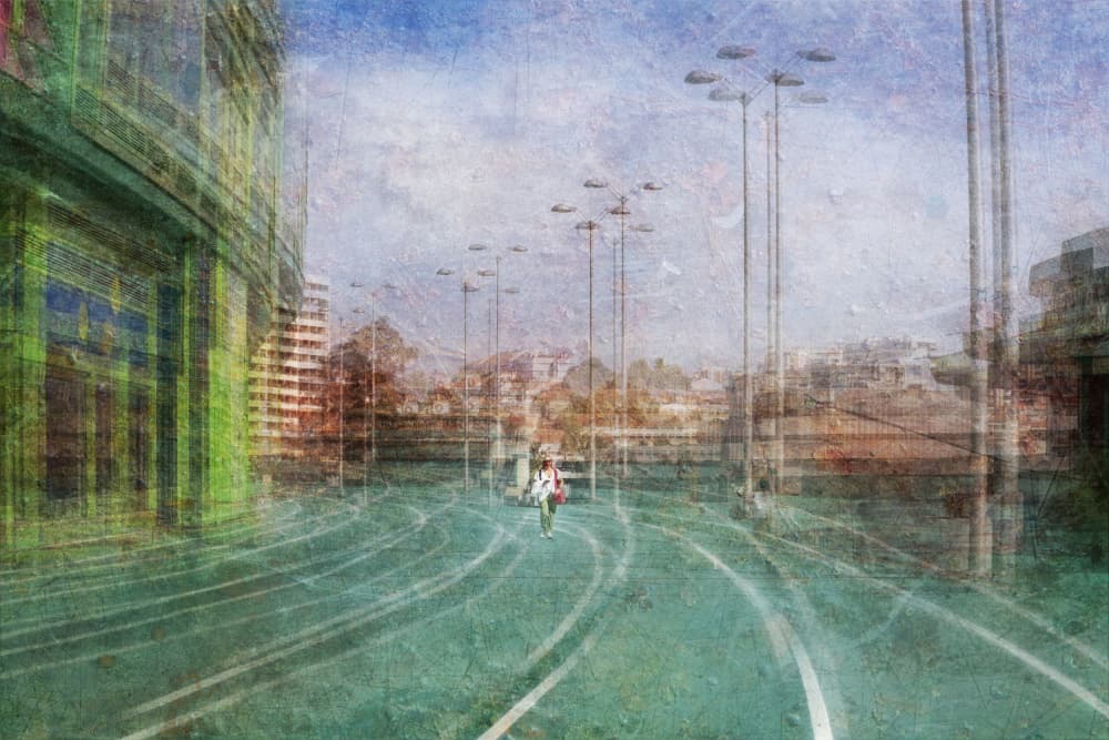 Textured Urban Journey by Vitor Martins — canvas wall art