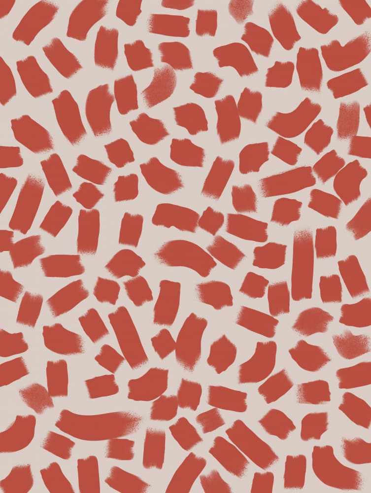 Red Brush Strokes by Treechild — canvas wall art