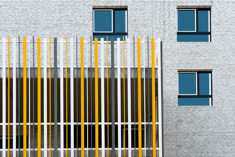 Modern Geometric Facade by Luc Vangindertael (laGrange) — canvas wall art