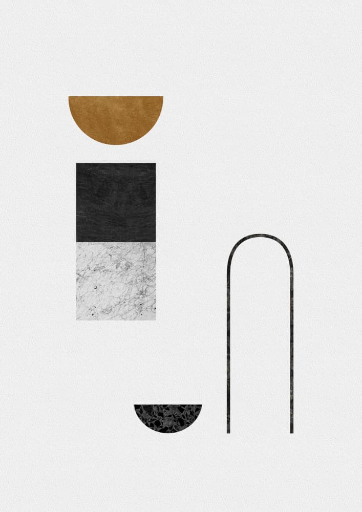 Gold Black Abstract Arch by Orara Studio — canvas wall art