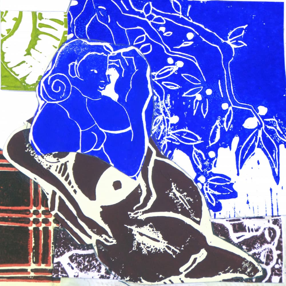 Blue Figure Fruit Tree by Pascal Marlin — canvas wall art