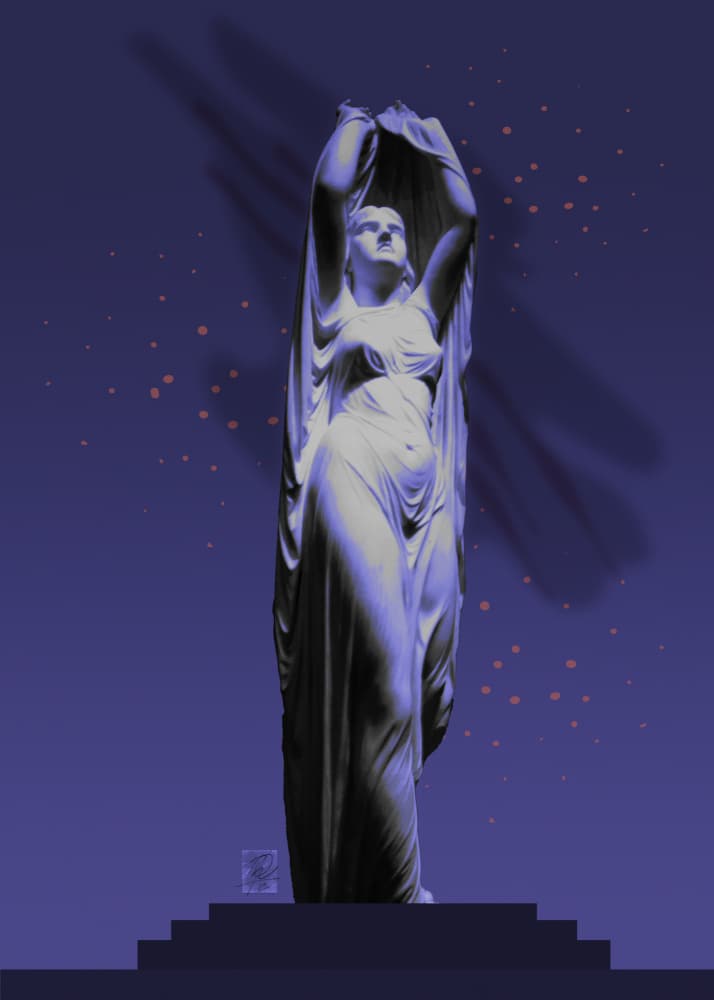 Ethereal Goddess Under Stars by Osvaldo Russo — canvas wall art