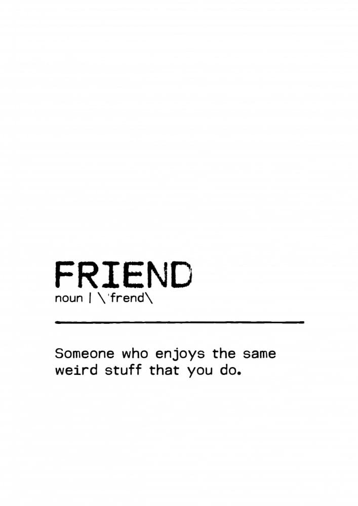 Funny Friend Definition by Orara Studio — canvas wall art