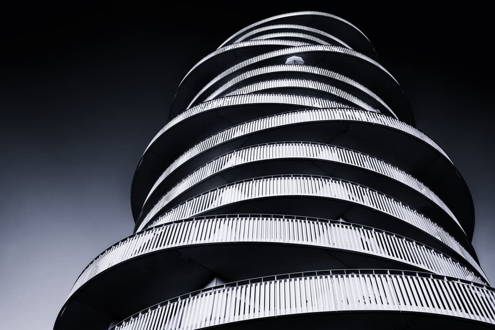 Spiral Urban Architecture by Mike Kreiten — canvas wall art