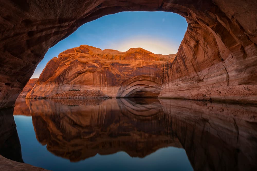 Golden Canyon Reflections by Michael Zheng — canvas wall art