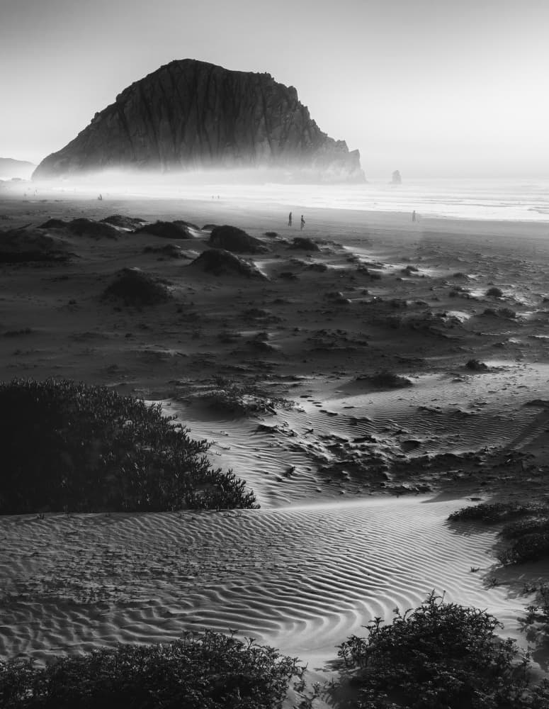 Misty Beach Landscape by Yi Pan — canvas wall art