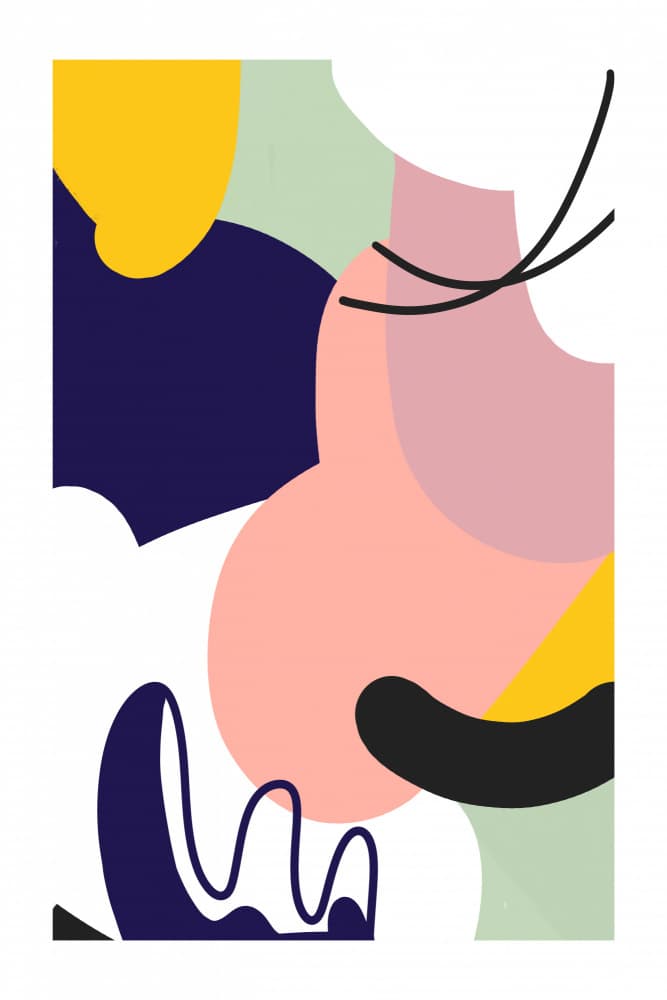 Fluid Organic Shapes by Jilli Darling — canvas wall art