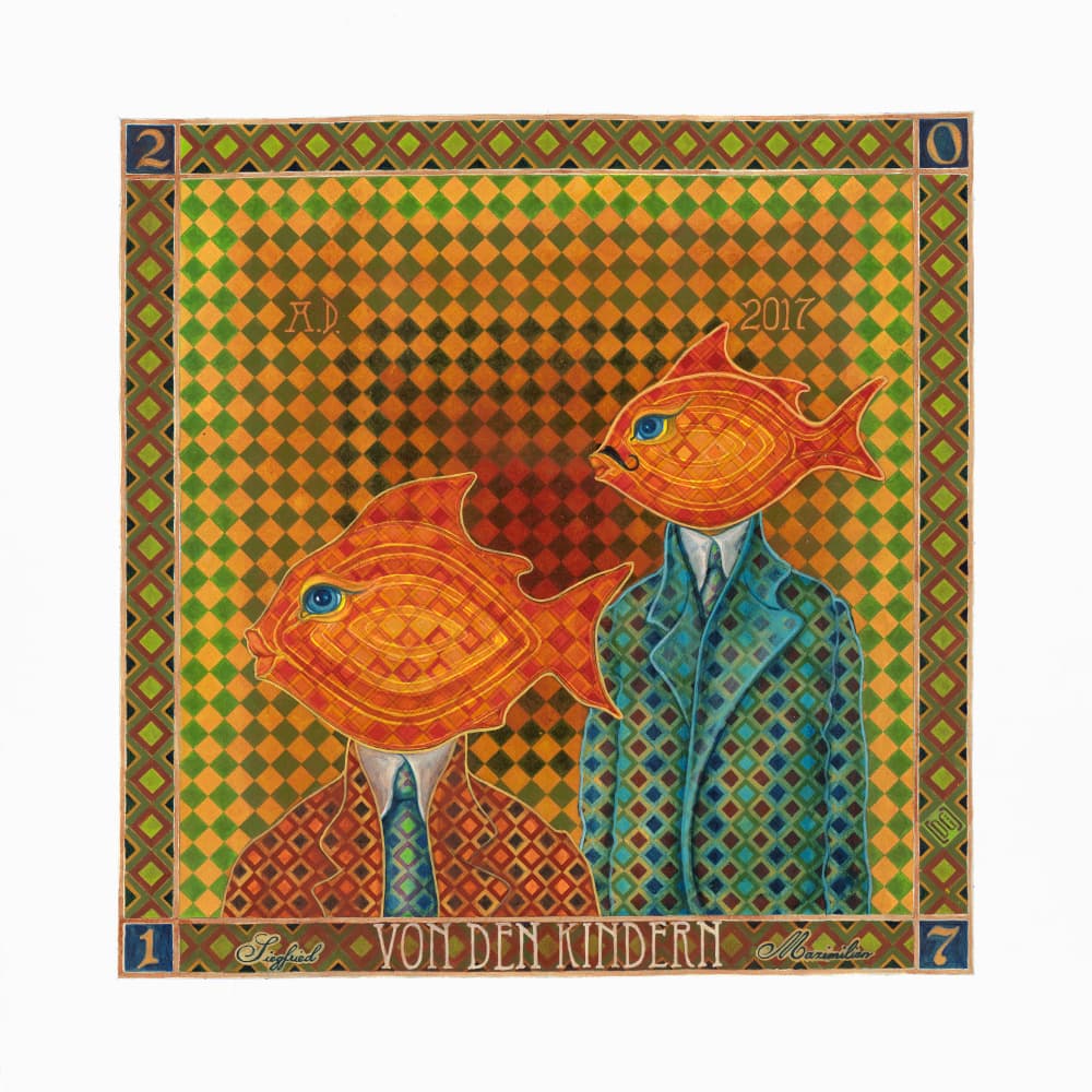 Siegfried & Maximilian Fischkopf by Dobri Gjurkov — canvas wall art
