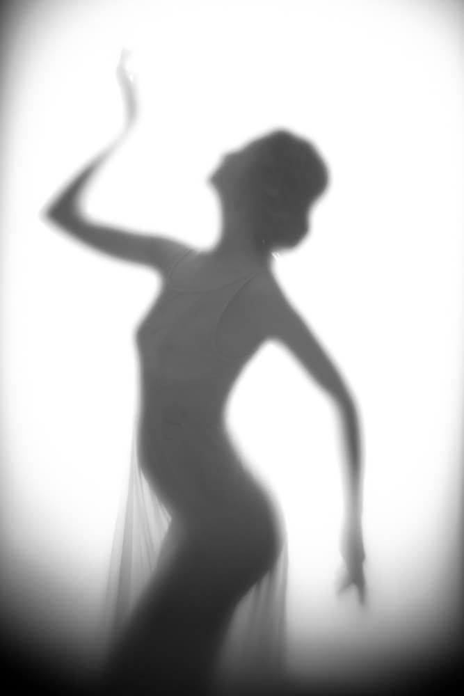 Elegant Dancer Silhouette by Mel Brackstone — canvas wall art