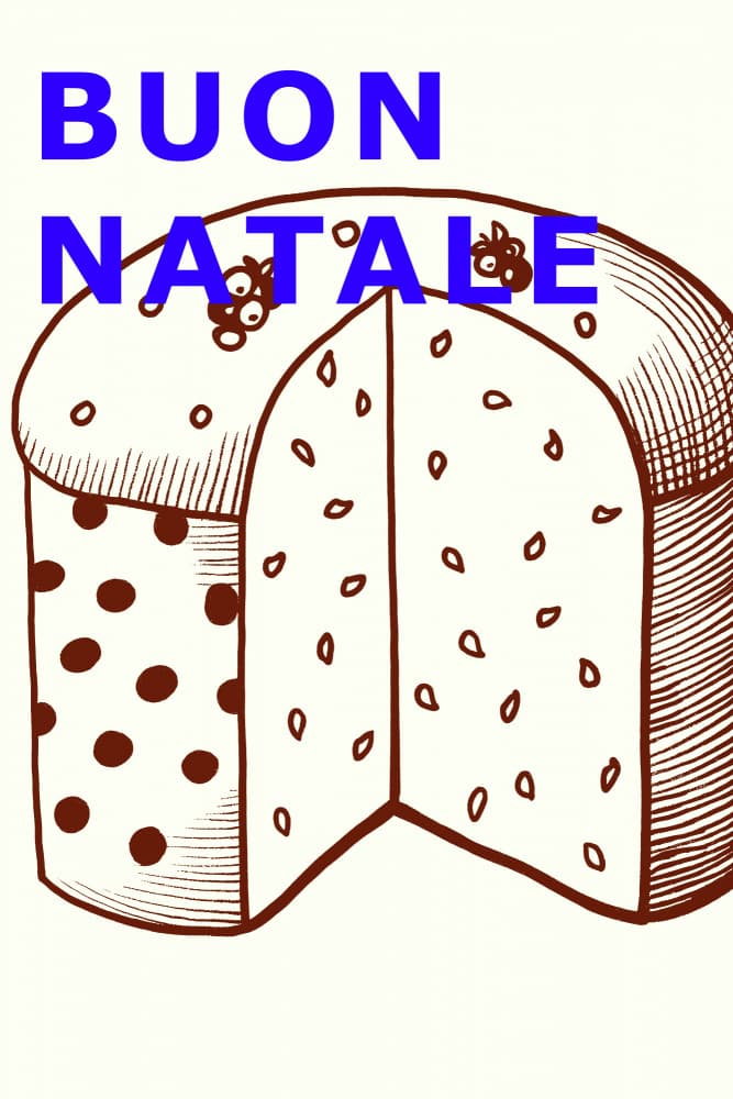 Buon Natale Panettone by cartissi — canvas wall art