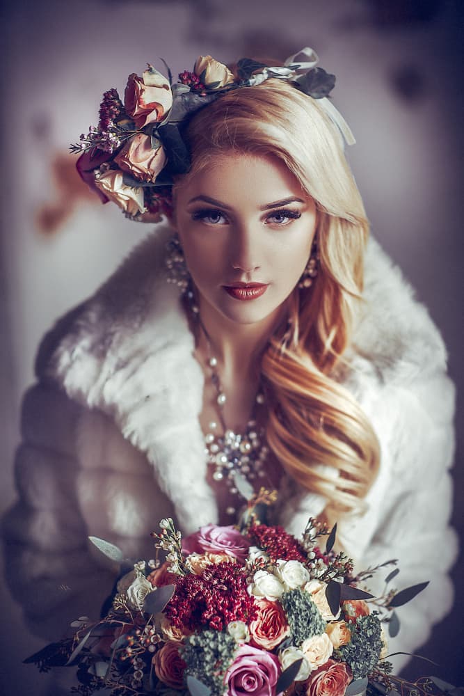 Elegant Winter Bride by Ruslan Bolgov — canvas wall art