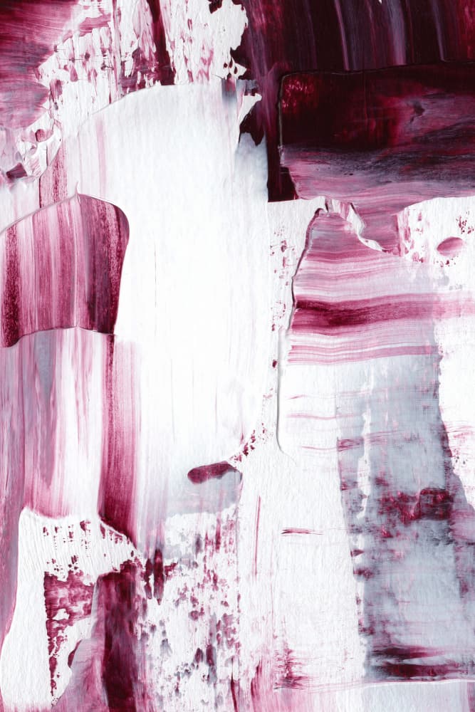 Crimson Strokes by uplusmestudio — canvas wall art
