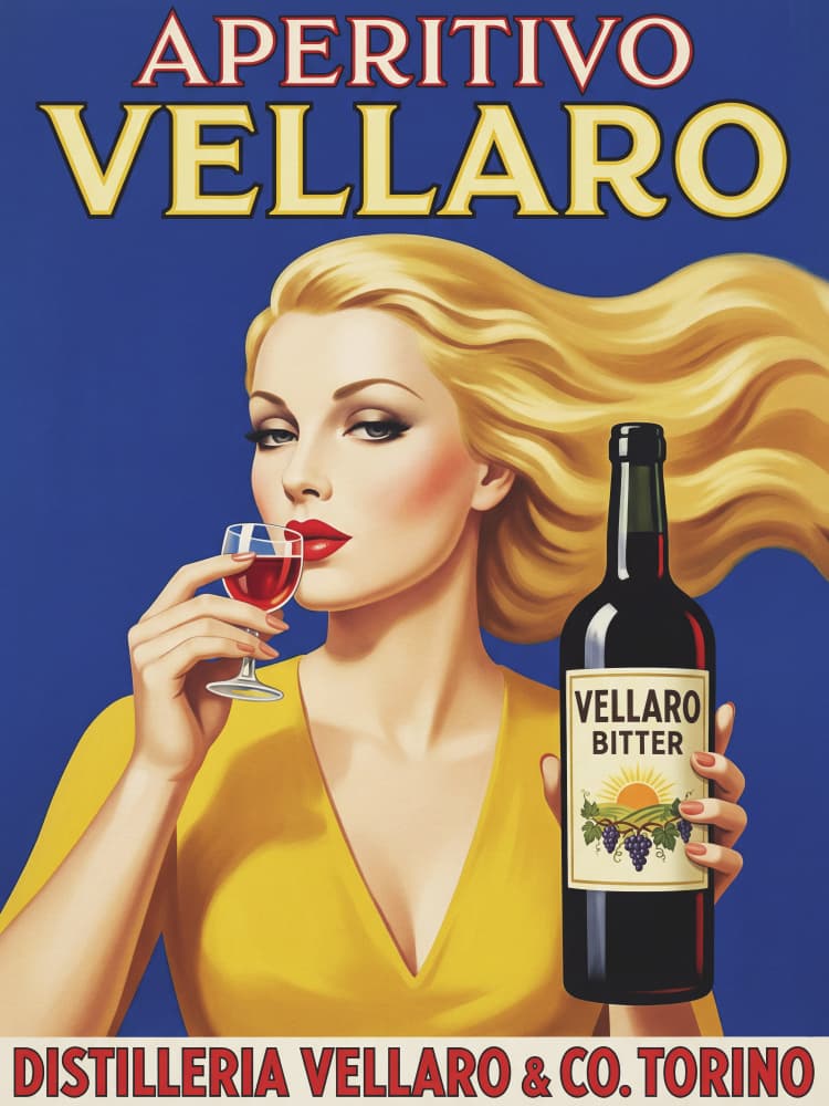 Glamorous Blonde Drink Ad