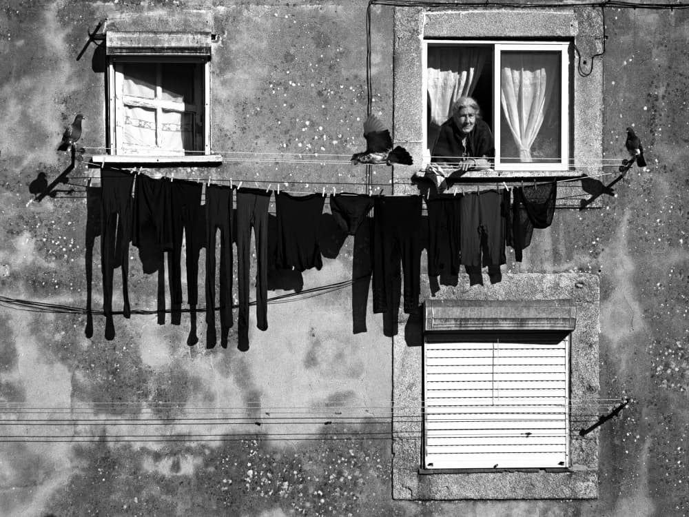 Woman at Window by Carlos Costa — canvas wall art