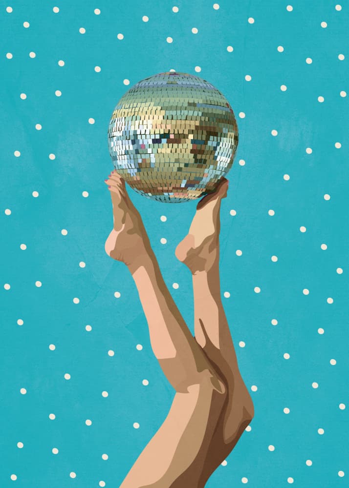 Dancing Disco Legs by City Art — canvas wall art