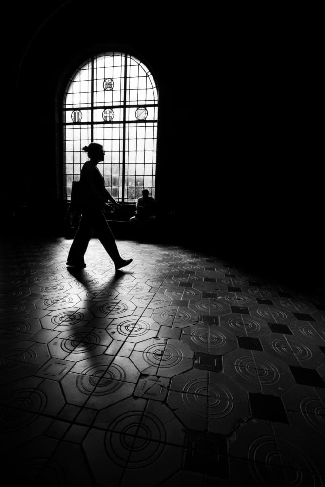 Silhouetted Archway Walk by Kelemen Sándor — canvas wall art