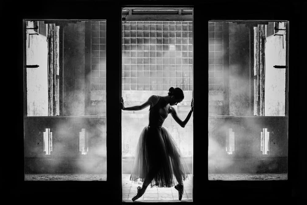 Graceful Window Silhouette by Rullyanto Wibisono — canvas wall art