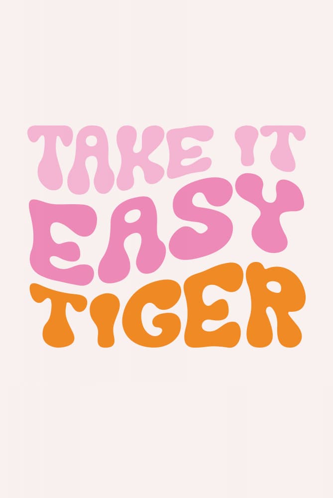 Easy Tiger Groovy Text by Oju Design — canvas wall art
