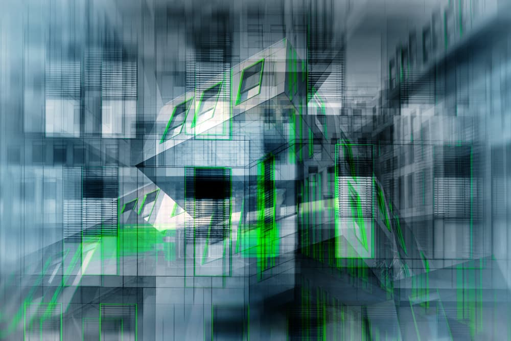 Dynamic Digital Architecture by Hans-Wolfgang Hawerkamp — canvas wall art