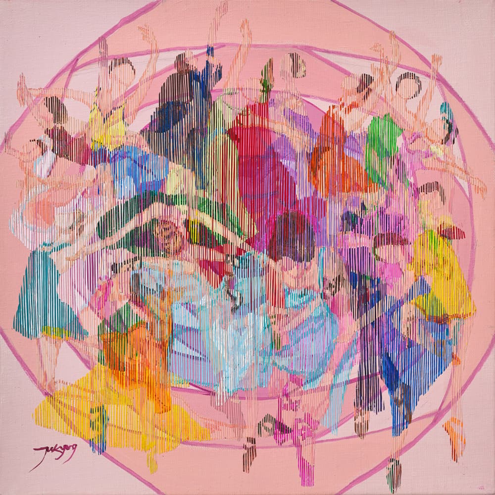 Colorful Dance Movement by Jukyong Park — canvas wall art