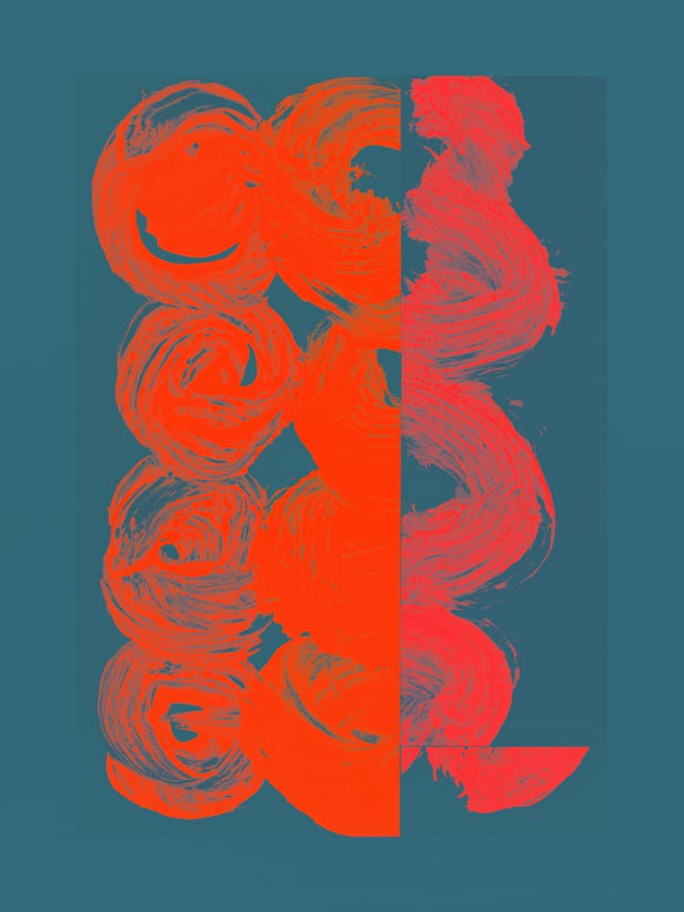 Vibrant Abstract Strokes by Diana Jahns — canvas wall art