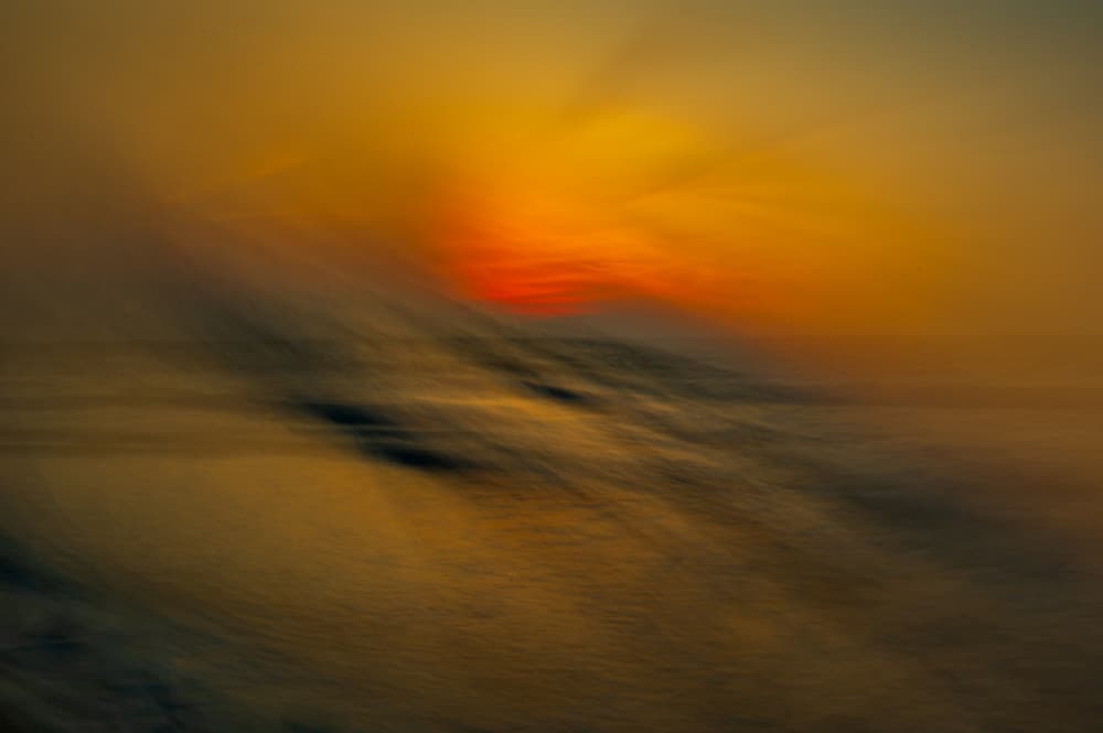 Blurred Ocean Sunset by Ina Bouhuijzen — canvas wall art