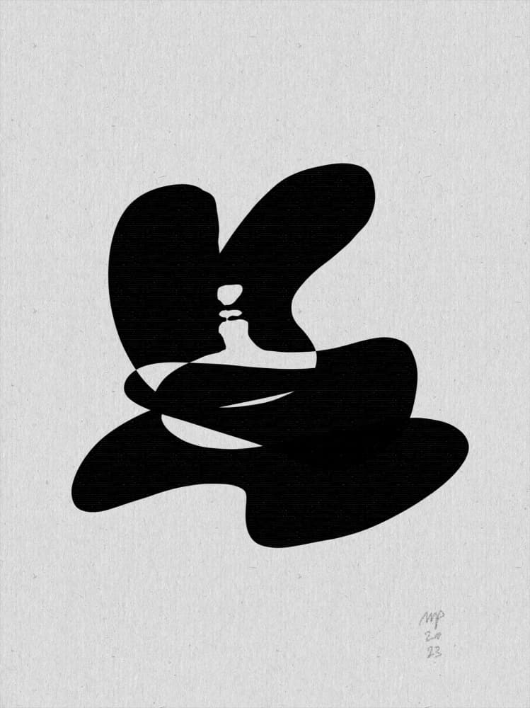 Kissing Couple Abstract by Martino Pietropoli — canvas wall art