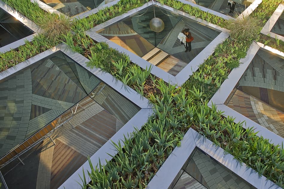 Modern Geometric Garden by Jure Kravanja — canvas wall art