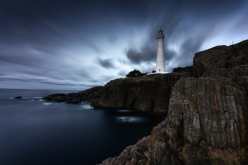 Dramatic Coastal Lighthouse by Motoki Sumita — canvas wall art