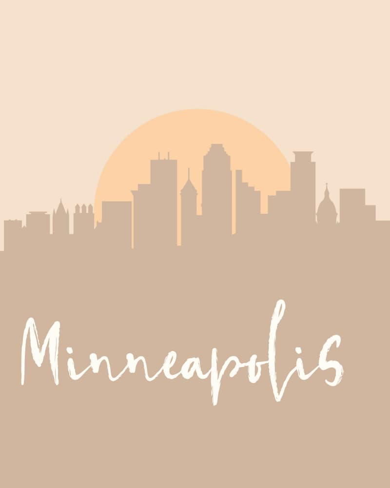 Minneapolis Sunset Silhouette by Emiliano Deificus — canvas wall art