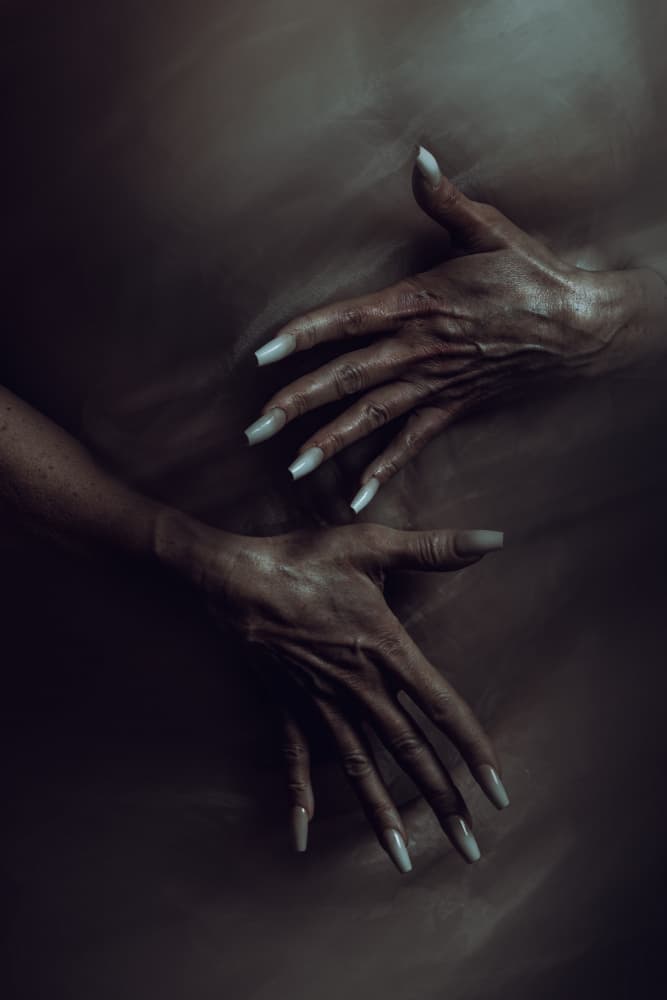 Dark Elegant Hands by Hardik Pandya — canvas wall art