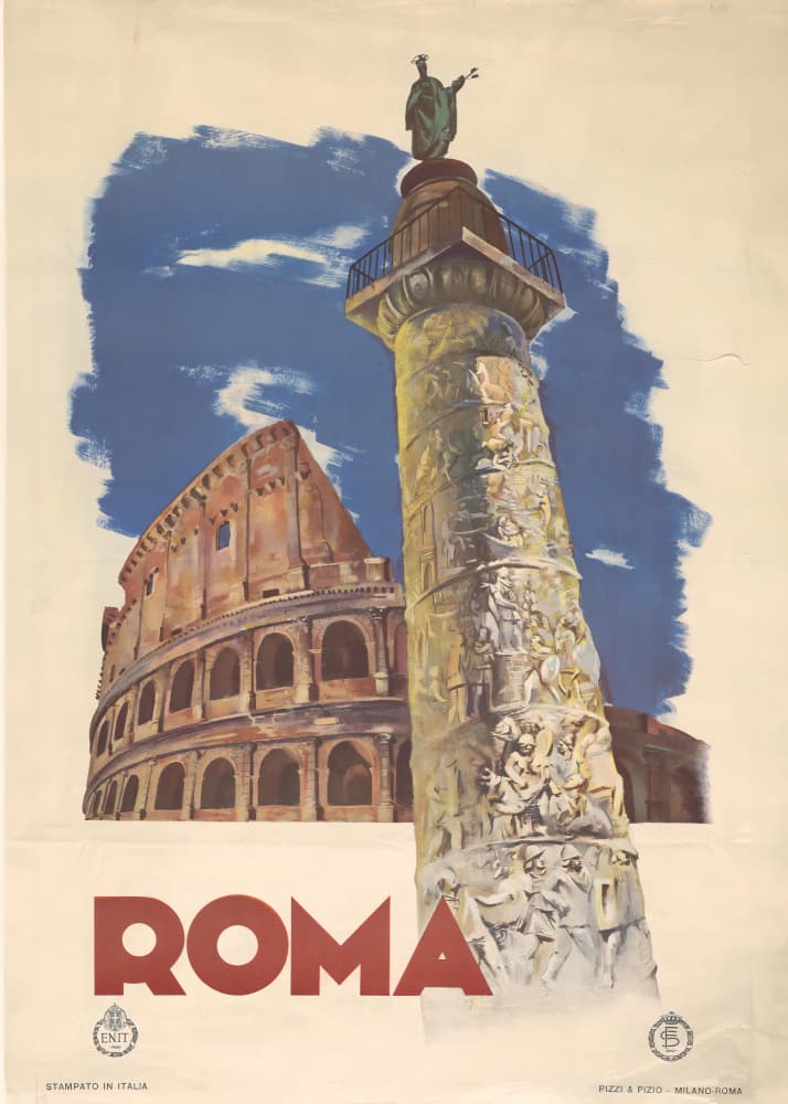 Grand Rome Landmarks by Andreas Magnusson — canvas wall art