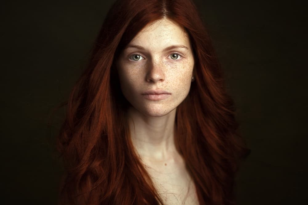 Freckled Redhead Gaze by Danil Rudoi — canvas wall art
