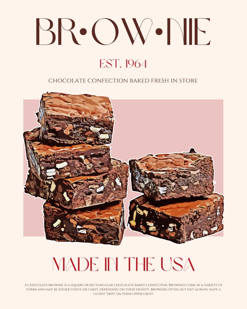 Classic Chocolate Brownies by Nazma Khokhar — canvas wall art