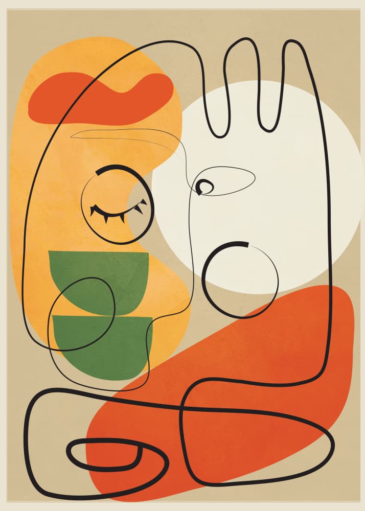 Abstract Duo Profiles by City Art — canvas wall art