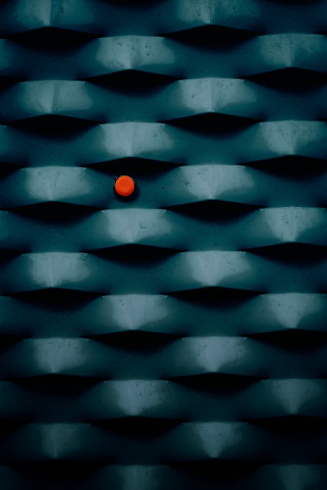 Orange Dot Wavy Pattern by Jürgen Muß — canvas wall art