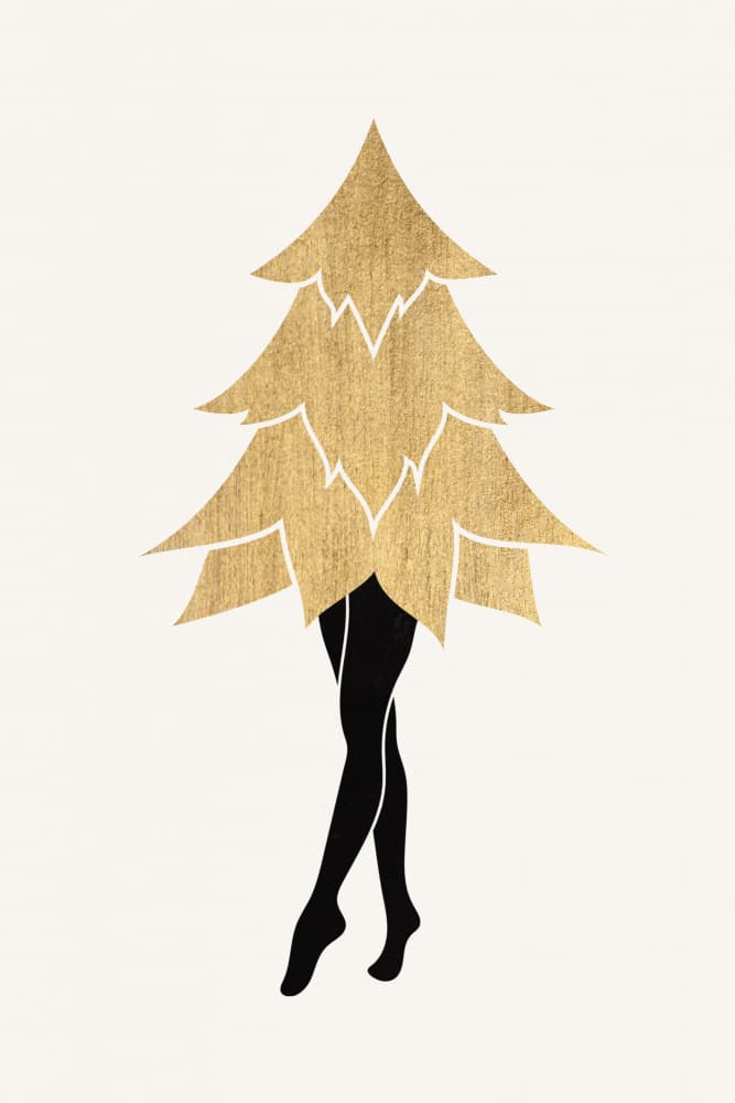 Lady Gaga At Christmas (vers.1) by Kubistika — canvas wall art