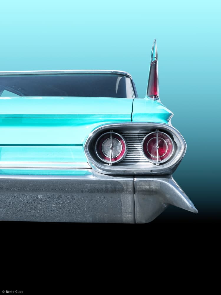 Vintage Teal Tailfin by Beate Gube — canvas wall art