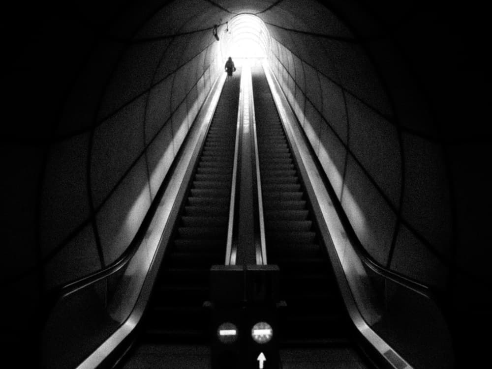 Escalator to Light by Fernando Silveira — canvas wall art