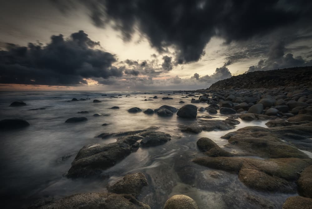 Dramatic Coastal Twilight by Daniele Atzori — canvas wall art