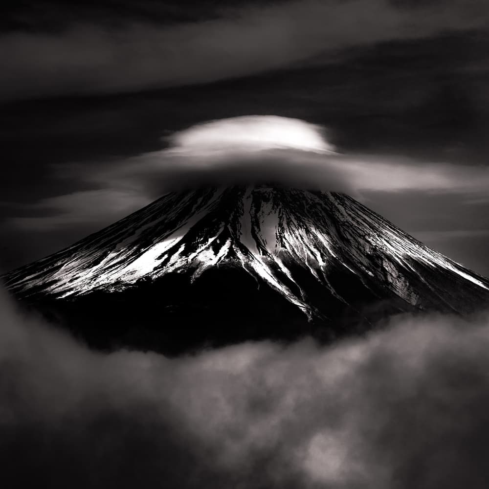 Mount Fuji Cloud Hat by Masayuki Nozaki — canvas wall art