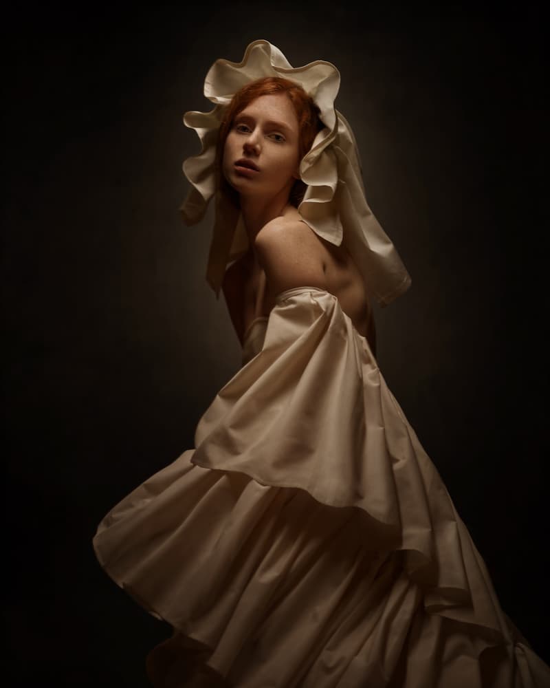Elegant Redhead Portrait by Yuri Shevchenko — canvas wall art